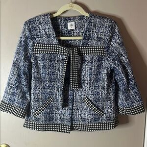 Chic Blue and Black Women's Jacket by Cabi